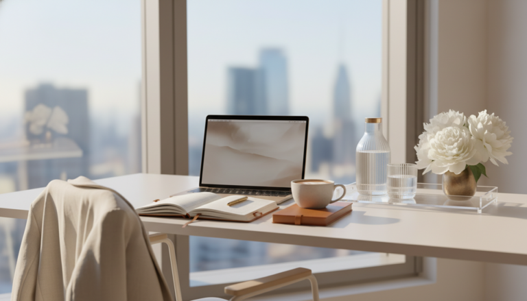 Career Success Aesthetic: Chic Desk Setup Inspiration