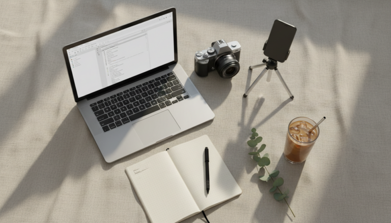 Content Creation Aesthetic: Minimal Desk Setup Ideas
