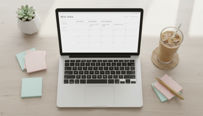 Editable Content Planning Template for Busy Creators