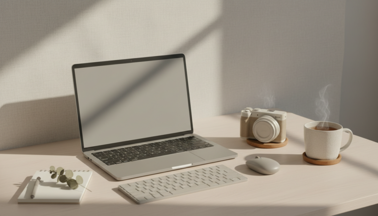Digital Creator Aesthetic: Minimal Workspace Inspo