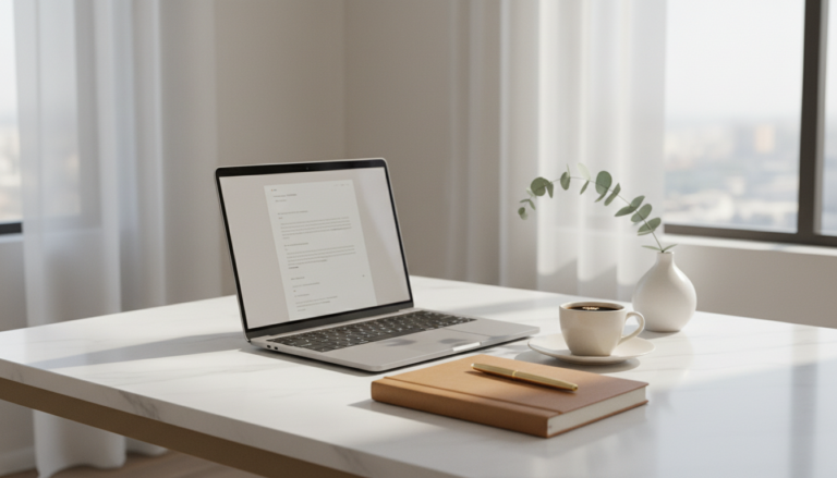 Entrepreneurship Aesthetic: Minimal CEO Desk Setup